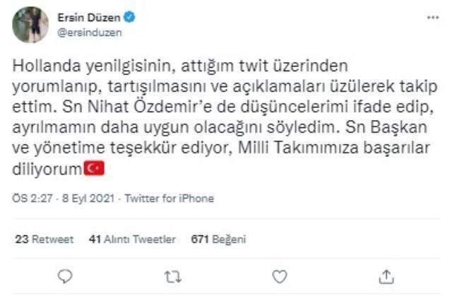 İlk istifa geldi ama beklenen isim değil! Şenol Güneş'i eleştiren Ersin Düzen TFF'den ayrıldı