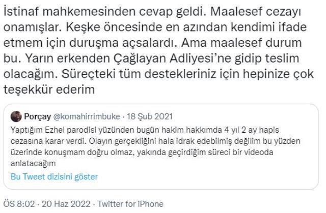 Porçay hapisten çıktı mı? Porçay tahliye edildi mi?