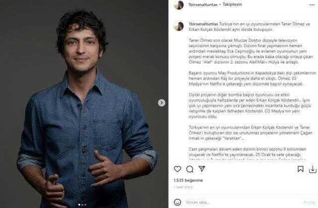 Taner Ölmez ve Erkan Kolçak Köstendil, Netflix'in yeni dizisinde oynayacak