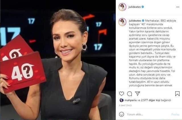 Buket Aydın'ın transferiyle koltuğundan olan Jülide Ateş, bir kez daha programına veda ediyor