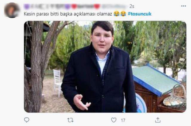 Tosuncuk teslim oldu sosyal medya yıkıldı! Herkes teslim olma nedenini parasının bitmesine bağlıyor