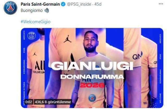 Paris Saint-Germain, Gianluigi Donnarumma'yla 5 yıllık sözleşme imzaladı