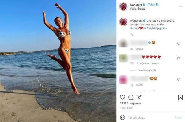 Ivana Sert deniz kenarından bikinili pozunu paylaştı