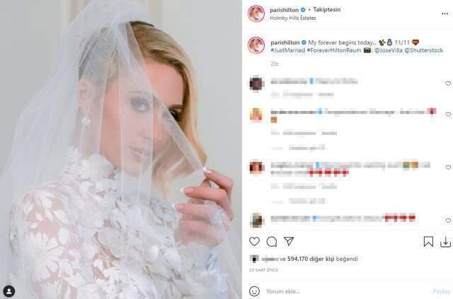 Paris Hilton, dördünce nişanlısıyla evlendi! Peş peşe giydiği gelinliklerle göz kamaştırdı