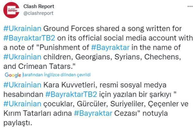 Ukrayna Savunma Bakanlığı, Bayraktar SİHA'ları için şarkı besteledi! Övgü dolu sözler