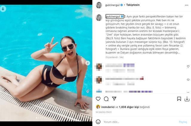 Zor günleri geride bırakan Gülçin Ergül, ilk tatil pozlarını paylaştı
