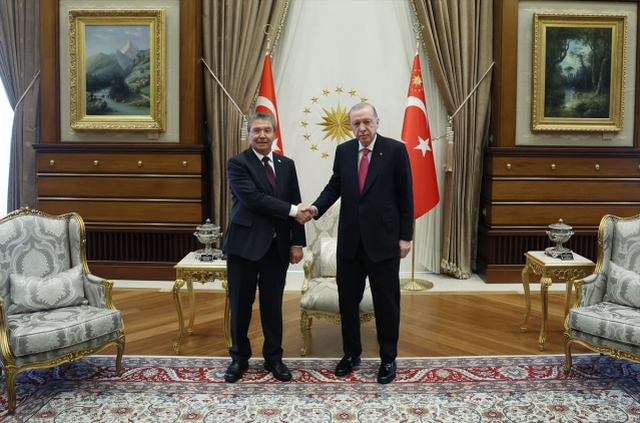 Cumhurbaşkanı Erdoğan, KKTC Başbakanı Üstel'i kabul etti
