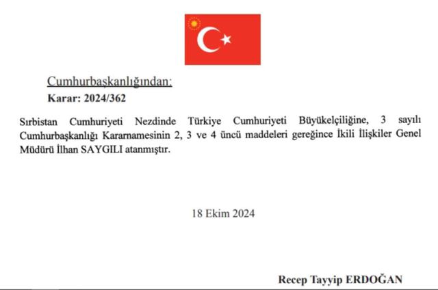 Yeni Sırbistan Büyükelçisi İlhan Saygılı kimdir? İlhan Saygılı hayatı ve biyografisi