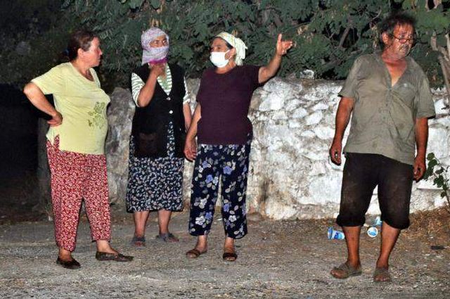 Milas'ın Beyciler köyünde yangın sabaha kadar sürdü! Köylüler adeta kabusu yaşadı