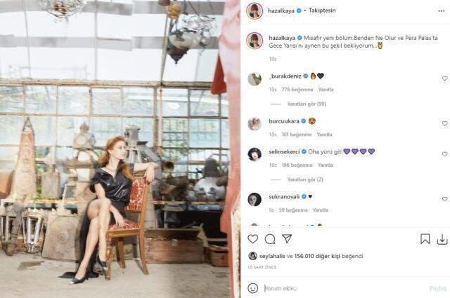 Derin bacak dekolteli pozunu paylaşan Hazal Kaya, yeni projelerini hatırlattı
