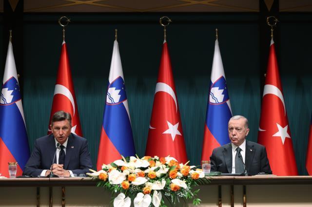 Cumhurbaşkanı Erdoğan, Slovenya lideri Borut Pahor ile görüştü: Savunma sanayiinde atacağız ortak adımlar var