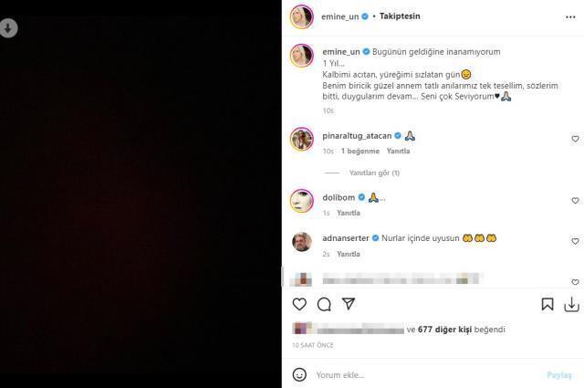 Emine Ün'den annesinin ölüm yıldönümünde duygulandıran paylaşım: Kalbimi acıtan gün