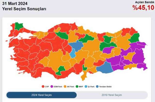 TÜRKİYE GENELİ SEÇİM SONUÇLARI | 2024 Yerel Seçimlerinde sandıkların yüzde kaçı açıldı?