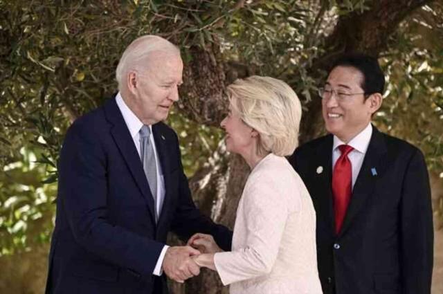 G7 zirvesinde dalıp giden Biden'ın yardımına İtalya Başbakanı Meloni yetişti