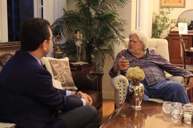 İBB Başkanı İmamoğlu, Yeşilçam'ın efsanesi Cüneyt Arkın'ı ziyaret etti