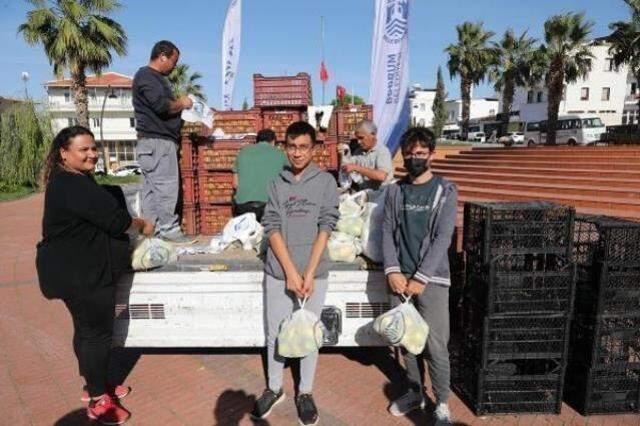 Ürünü bahçede kalan çiftçinin imdadına belediye yetişti! 30 ton limonu satın alıp vatandaşa dağıttılar