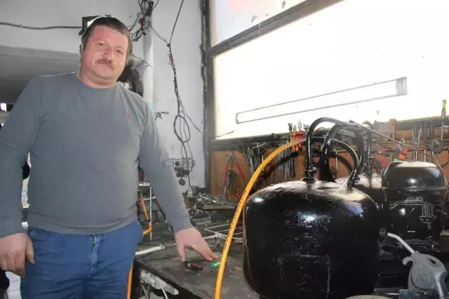 Ordulu motor tamircisi, bir çay bardağı benzinle 5 saat yanan gaz üretti