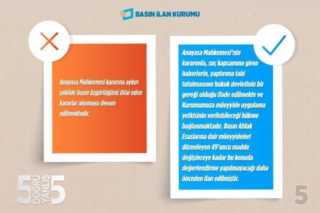 Basın İlan Kurumu'ndan 5 iddiaya, karşılaştırmalı yanıt