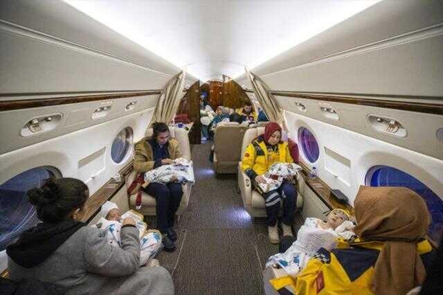 Depremzede 16 bebek Kahramanmaraş'tan Ankara'ya getirildi