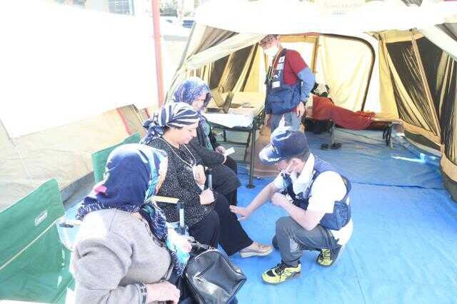 Japonya en büyük sahra hastanesini Gaziantep'te kurdu
