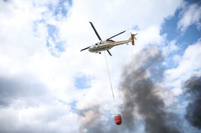 Orman yangınlarına müdahale için TUSAŞ T-70 helikopteri 'NEFES' devrede
