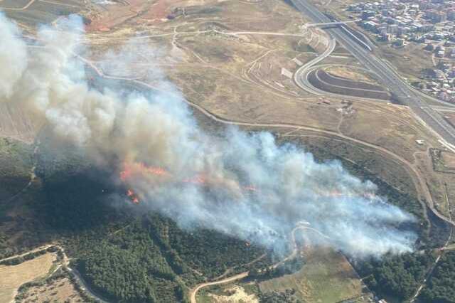 İzmir'de ormanlık alanda çıkan yangına 6 uçakla müdahale sürüyor