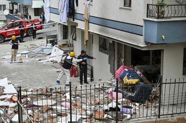 Ankara'da 1 kişinin hayatını kaybettiği doğal gaz patlaması kamerada