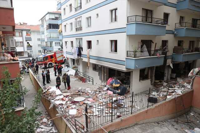Ankara'daki doğal gaz patlaması kamerada