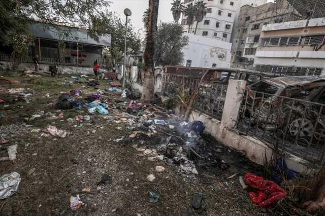 İsrail'in 500 masumu katlettiği hastanenin son hali! Her kare kahrediyor