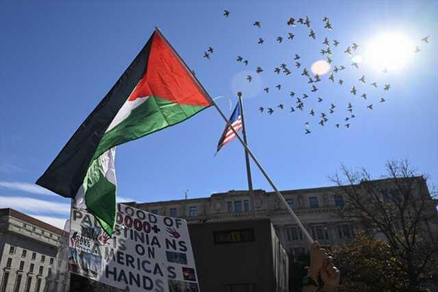 Washington'da Filistin'e Destek Gösterisi