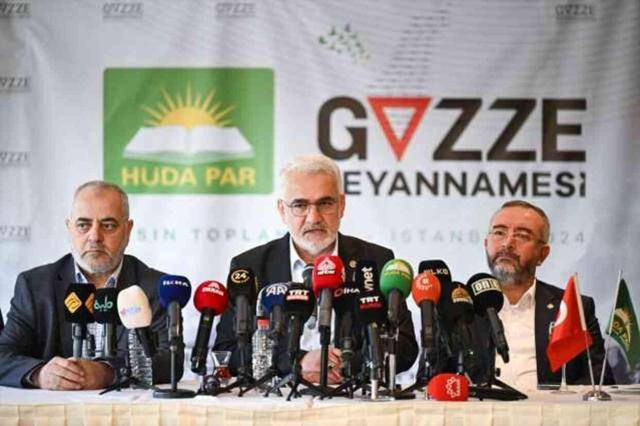 HÜDA PAR'dan İsrail'e karşı 11 maddelik beyanname