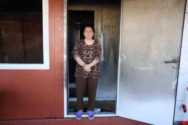 Eşine kızan adam, yaşadıkları konteyneri ateşe verdi