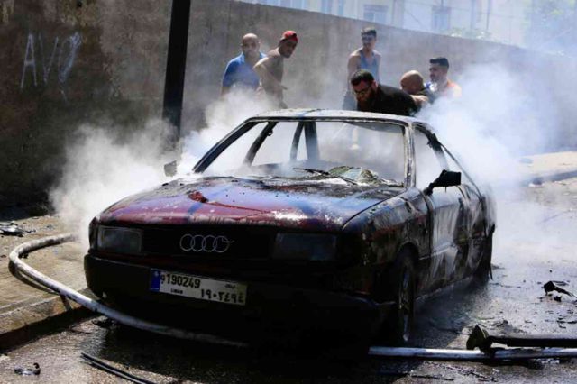 İsrail'den Lübnan'da suikast! Otomobili havaya uçurdular