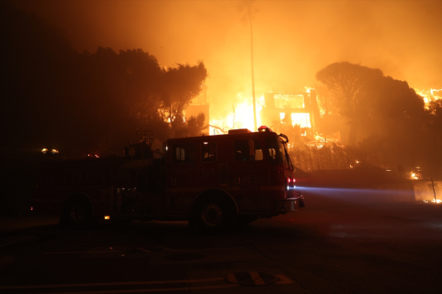 İtfaiye Ekibi Los Angeles'Ta Alevlere Poşetle Müdahale Etti