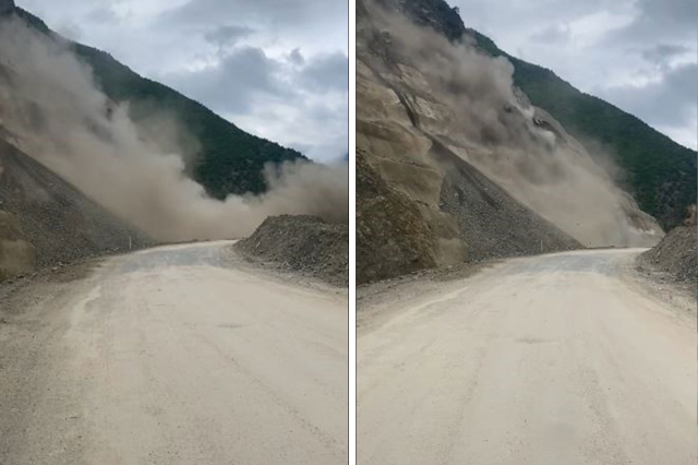 Heyelandan saniyelerle kurtuldu! O anlar saniye saniye kameralarda