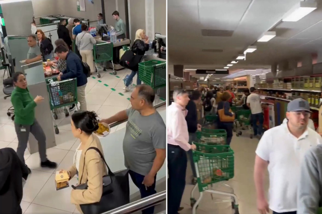 Elektriksiz kalan İspanya'da halk marketlere hücum etti
