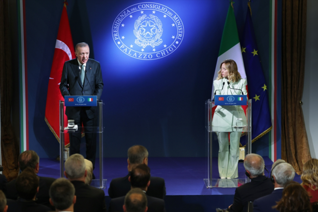 Erdoğan ve Meloni'den İtalya'da ortak zirve