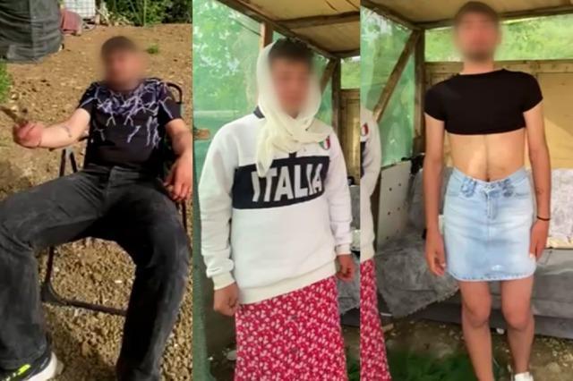 İki kişiye etek giydiren saldırgan canlı yayında dövüldü: Sizin karınızım abi