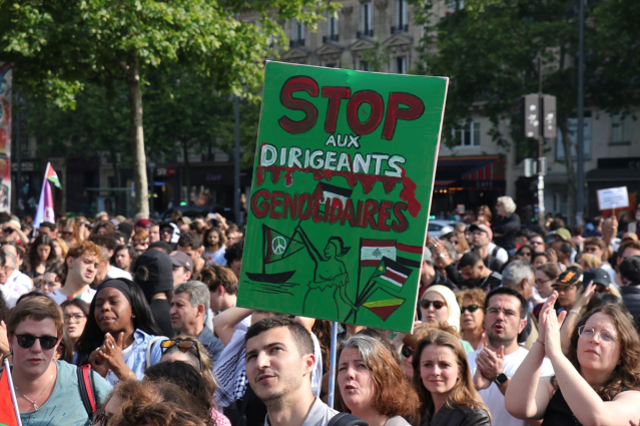 Paris'te on binlerce kişi Madleen aktivistlerinin serbest bırakılması için toplandı