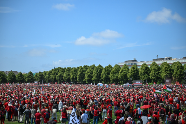 Lahey'de son 20 yılın en büyük protestosu! 150 bin kişi Filistin için sokaklara indi