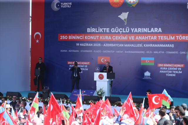 Erdoğan: Depremde ülkemizin imdadına ilk koşanlardan biri can Azerbaycan'dı