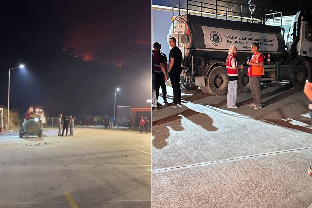 Sakarya'dan Bilecik'e sıçrayan yangın büyüyor! Akaryakıt istasyonu tahliye edildi