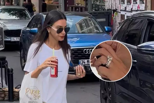 Arda Turan'ın eşi Aslıhan Doğan Turan'dan yüzük şov