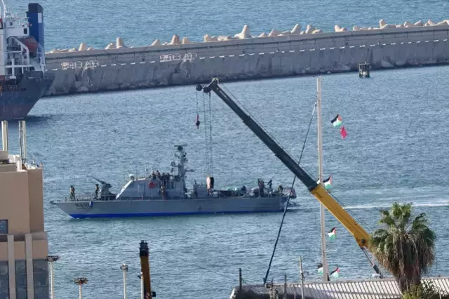 Aşdod Limanı'nda operasyon sonrası sahne