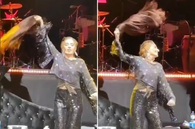 Yıldız Tilbe Bursa konserinde perukla sahnede