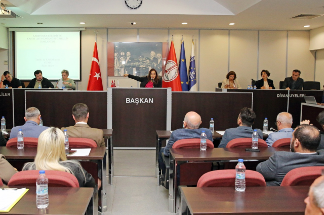 Belediye başkanının meclisteki konuşmasından bir fotoğraf