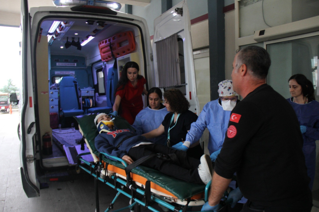 Hasta ve yakınları kendini rolüne kaptırdı, tatbikatta ortalık karıştı