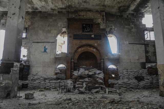 Terör örgütünün askeri karargah olarak kullandığı cami ilk kez görüntülendi