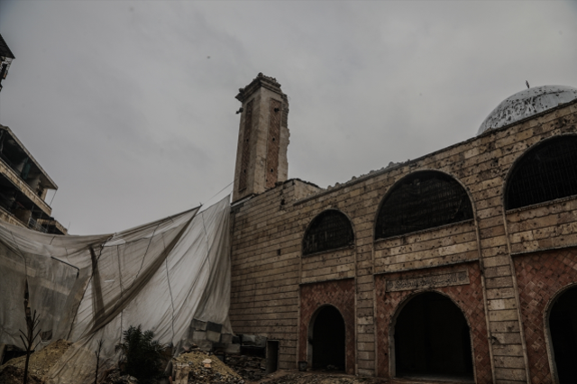 Terör örgütünün askeri karargah olarak kullandığı cami ilk kez görüntülendi