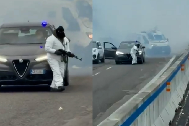 Otoyolda dehşet! Zırhlı aracı patlatıp soymaya çalıştılar